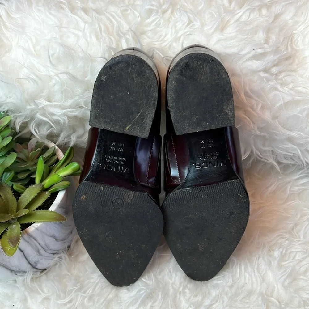 Vince Women’s Yaeger Oxblood Pointed-Toe Loafers Dress Shoes Size 6M US - Picture 8 of 17